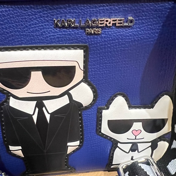 Karl Lagerfeld Cobalt Blue Crossbody Camera Bag - Picture 3 of 9